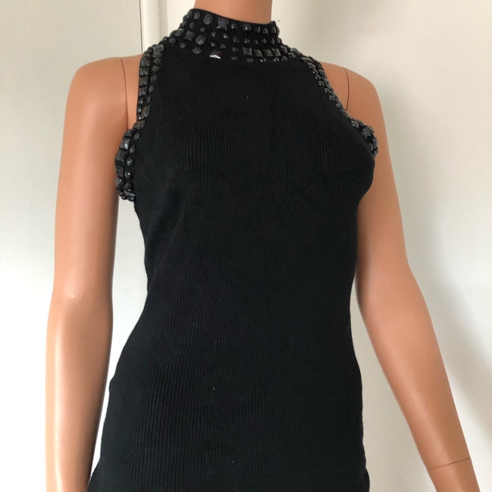 Bedazzled Turtle neck Tank
